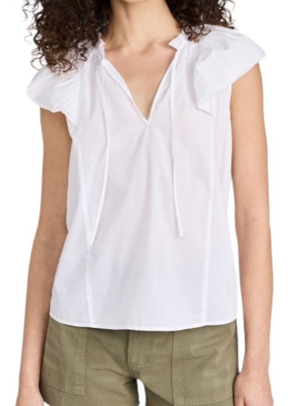 Rails Karysa White Tie Front Cotton Top-NWT